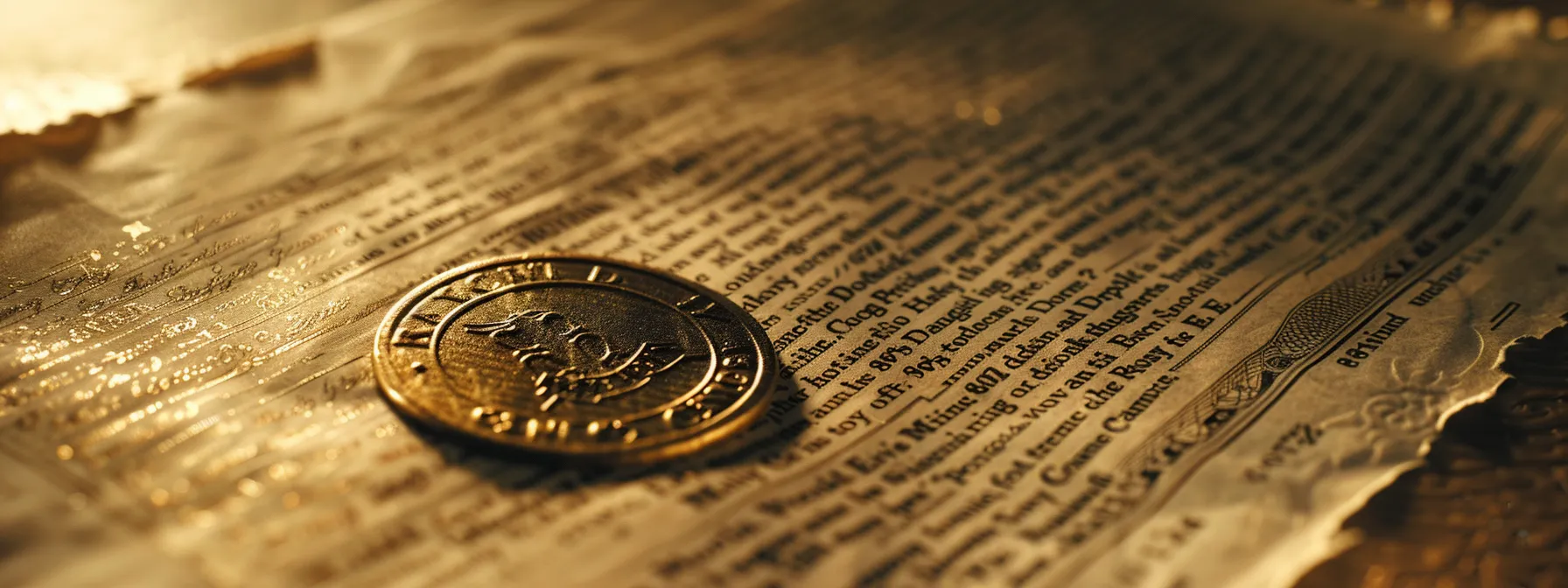 a focused close-up of a florida motor vehicle bond document, beautifully lit with warm natural light, showcasing the intricate details of the bond's text and official seals against a soft, blurred background of a serene office environment.