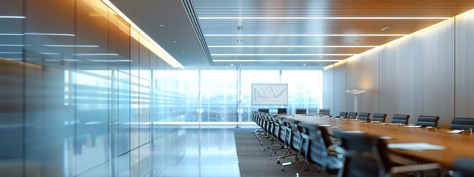 a focused view of a modern office meeting room with a confident hvacr contractor presenting detailed documentation and graphs on a sleek digital screen, encapsulating the theme of obtaining contractor bonds with a professional atmosphere.