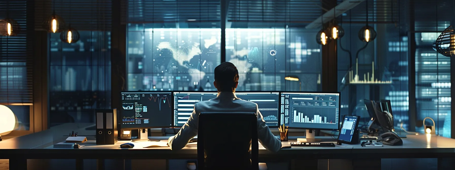 a focused, modern office setting depicts a professional examining detailed financial charts and graphs on a sleek digital tablet, emphasizing the complexities of detective license bond costs and variations in different states.