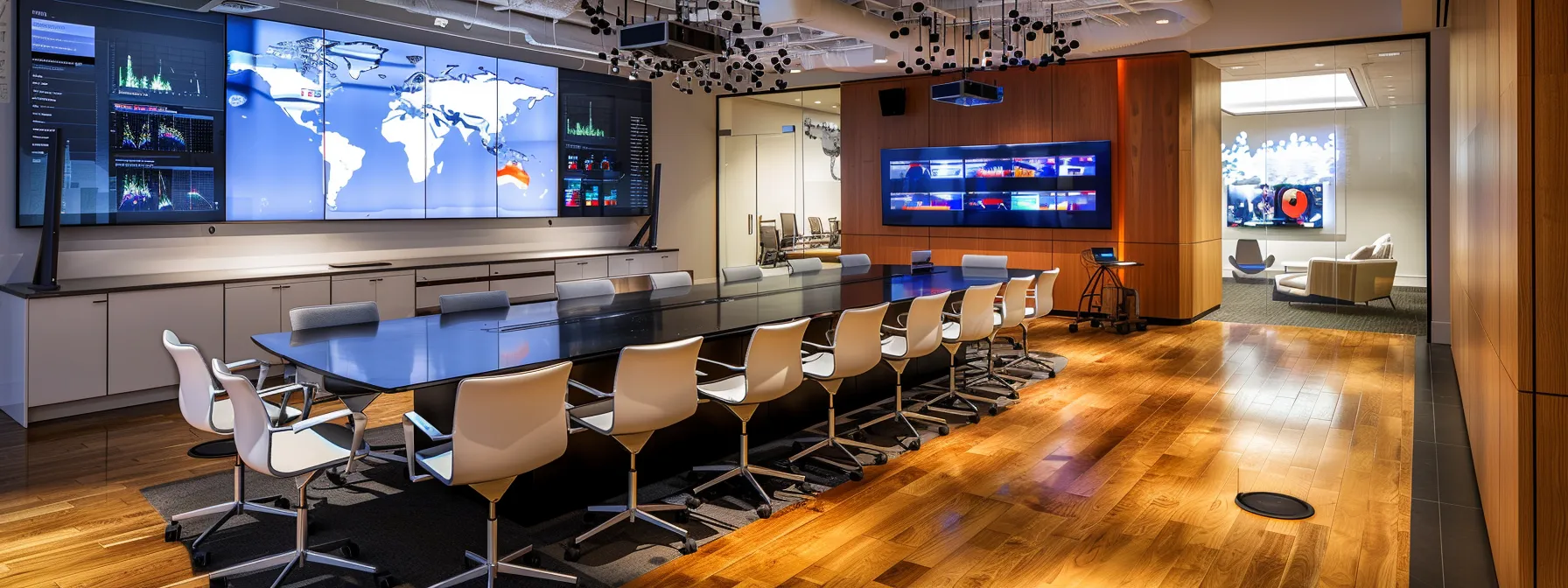 a sleek, modern office conference room is filled with engaging charts and graphs displayed on a large screen, as diverse collection agency professionals exchange insights about bond costs and strategies under sharp, artificial lighting.